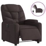 Fauteuil inclinable électrique Marron foncé Tissu