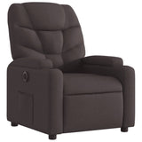 Fauteuil inclinable électrique Marron foncé Tissu