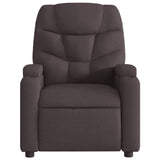 Fauteuil inclinable électrique Marron foncé Tissu