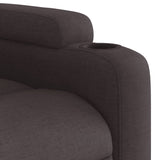 Fauteuil inclinable électrique Marron foncé Tissu