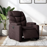 Fauteuil inclinable électrique Marron foncé Tissu