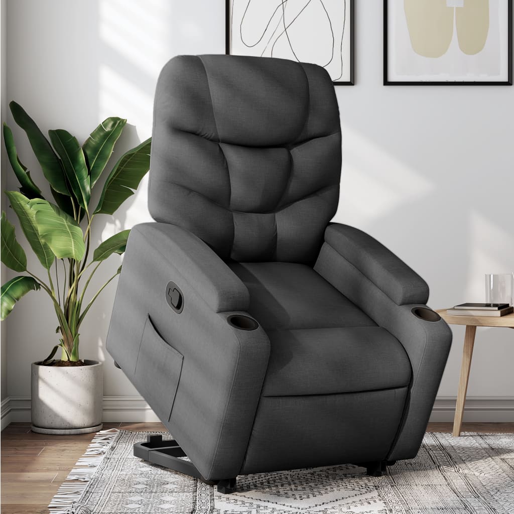 Fauteuil inclinable Gris foncé Tissu