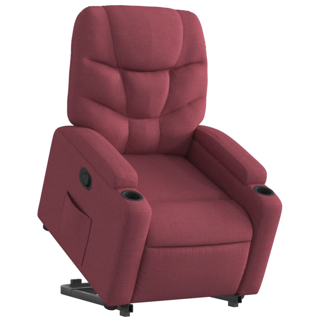 Fauteuil inclinable rouge bordeaux tissu