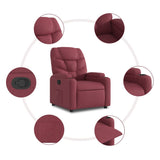 Fauteuil inclinable rouge bordeaux tissu