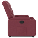 Fauteuil inclinable rouge bordeaux tissu