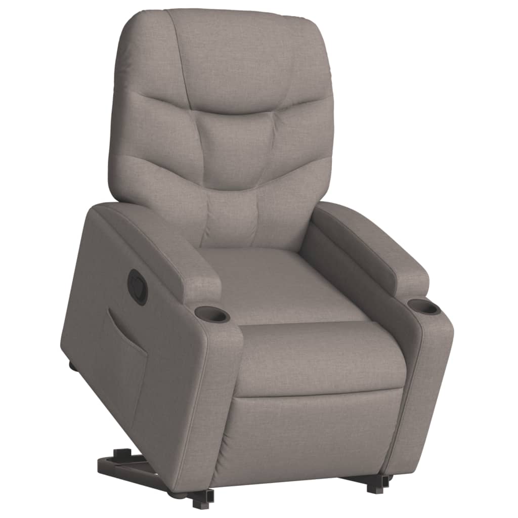 Fauteuil inclinable taupe tissu