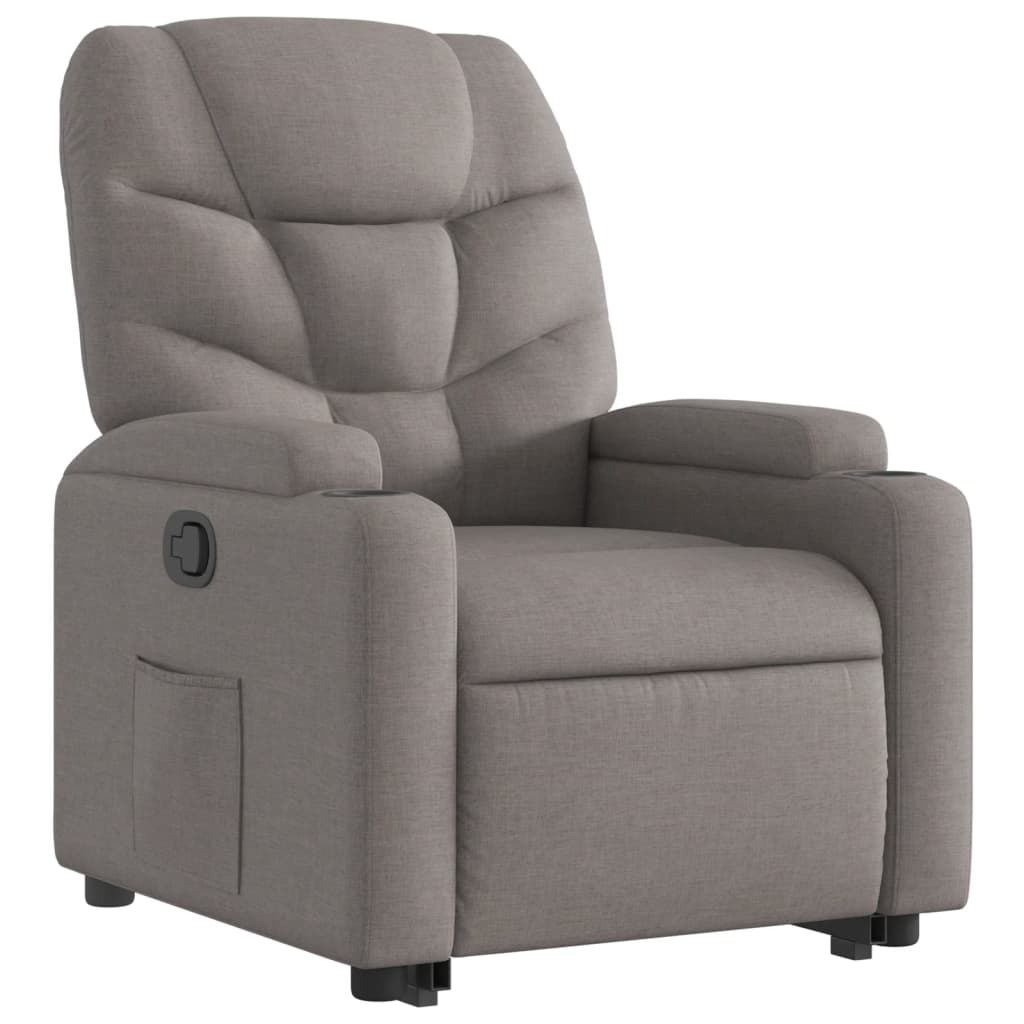 Fauteuil inclinable taupe tissu