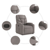 Fauteuil inclinable taupe tissu