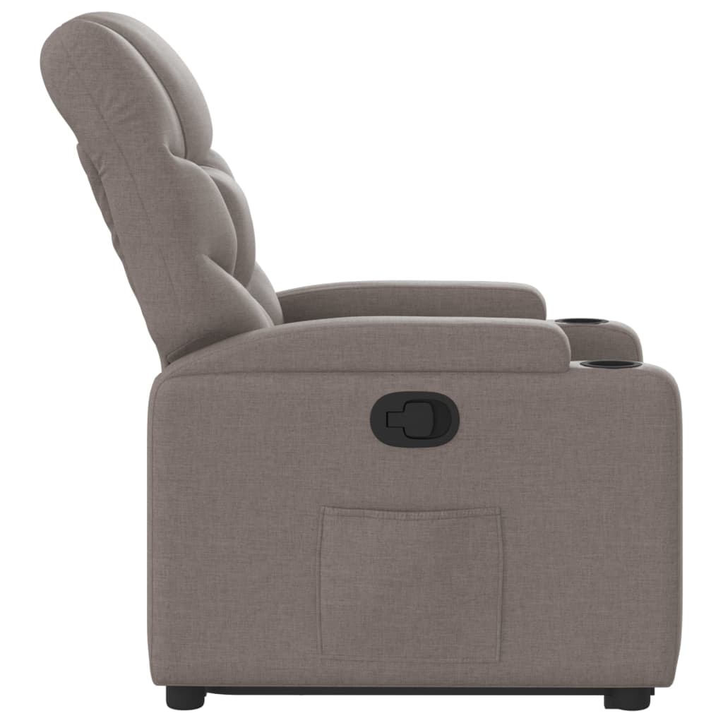 Fauteuil inclinable taupe tissu