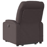 Fauteuil inclinable de massage électrique Marron foncé Tissu