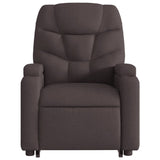 Fauteuil inclinable de massage électrique Marron foncé Tissu