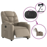 Fauteuil inclinable électrique Cappuccino Similicuir