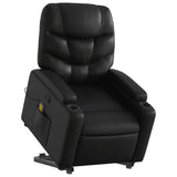 Fauteuil inclinable de massage Noir Similicuir