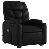 Fauteuil inclinable de massage Noir Similicuir