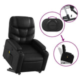 Fauteuil inclinable de massage Noir Similicuir