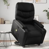 Fauteuil inclinable de massage Noir Similicuir