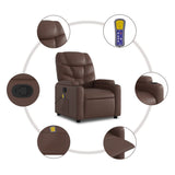 Fauteuil inclinable de massage Marron Similicuir