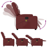 Fauteuil inclinable de massage Rouge bordeaux Similicuir