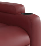 Fauteuil inclinable de massage Rouge bordeaux Similicuir