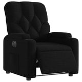 Fauteuil inclinable électrique Noir Tissu