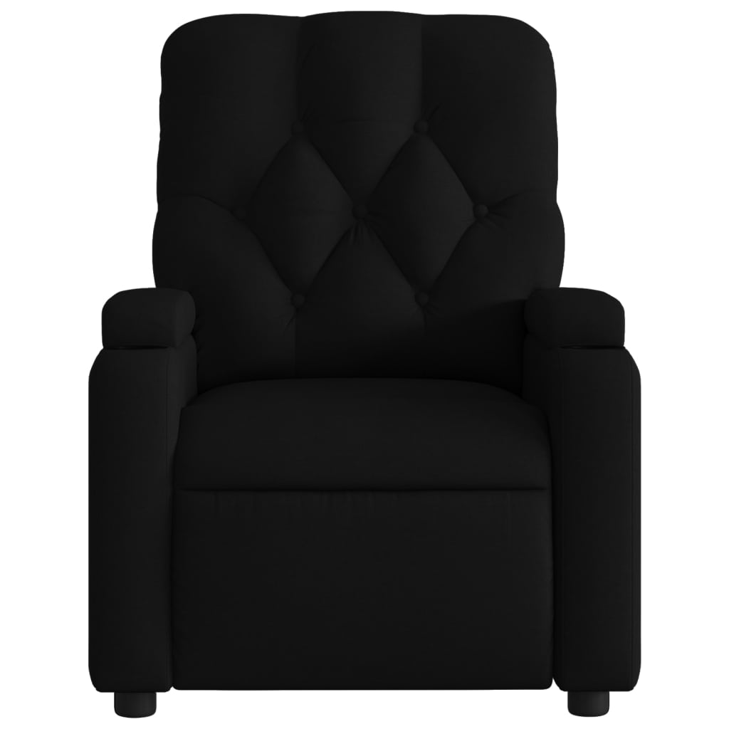 Fauteuil inclinable électrique Noir Tissu