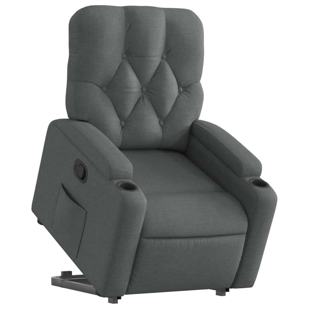 Fauteuil inclinable Gris foncé Tissu