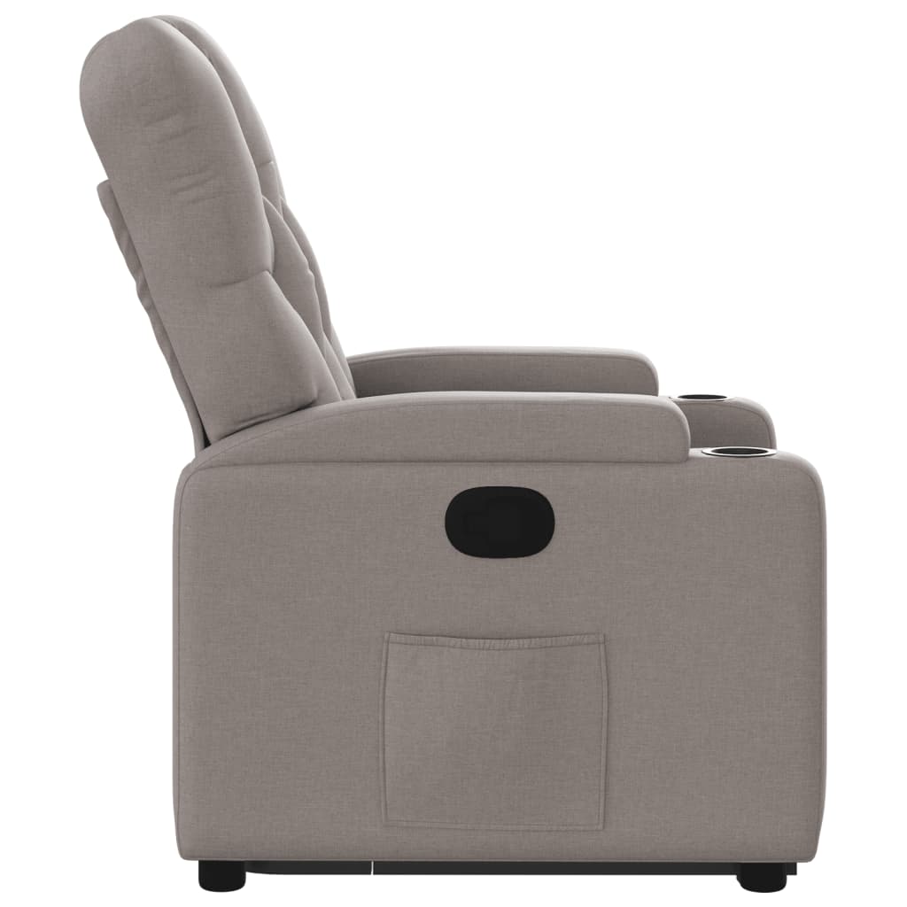 Fauteuil inclinable taupe tissu