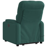 Fauteuil inclinable de massage Vert foncé Tissu