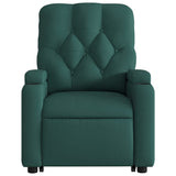 Fauteuil inclinable de massage Vert foncé Tissu