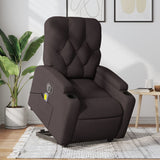 Fauteuil inclinable de massage électrique Marron foncé Tissu