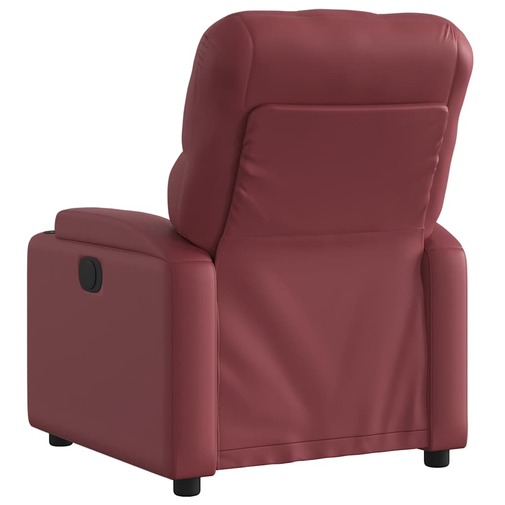 Fauteuil inclinable électrique Rouge bordeaux Similicuir