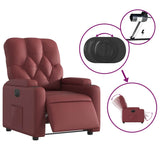 Fauteuil inclinable électrique Rouge bordeaux Similicuir