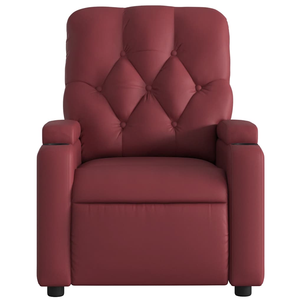 Fauteuil inclinable électrique Rouge bordeaux Similicuir