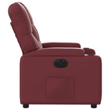 Fauteuil inclinable électrique Rouge bordeaux Similicuir