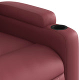 Fauteuil inclinable électrique Rouge bordeaux Similicuir