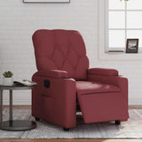 Fauteuil inclinable électrique Rouge bordeaux Similicuir