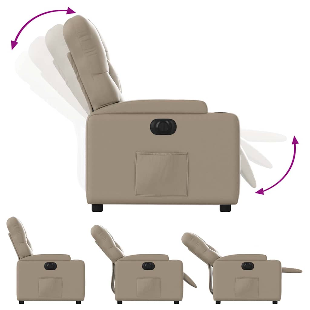 Fauteuil inclinable électrique Cappuccino Similicuir