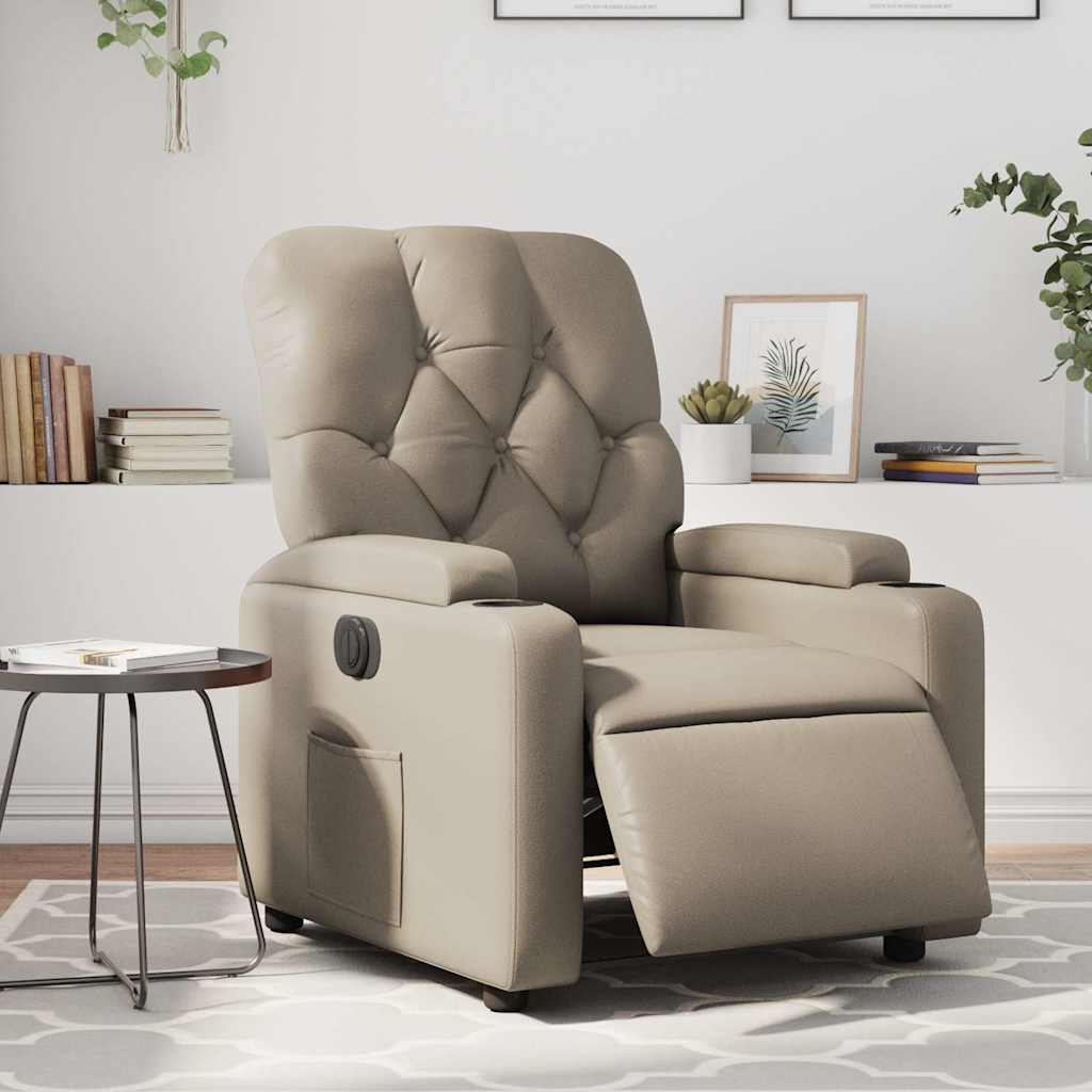 Fauteuil inclinable électrique Cappuccino Similicuir