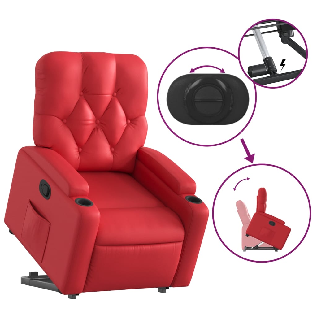 Fauteuil inclinable Rouge Similicuir