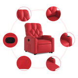 Fauteuil inclinable Rouge Similicuir