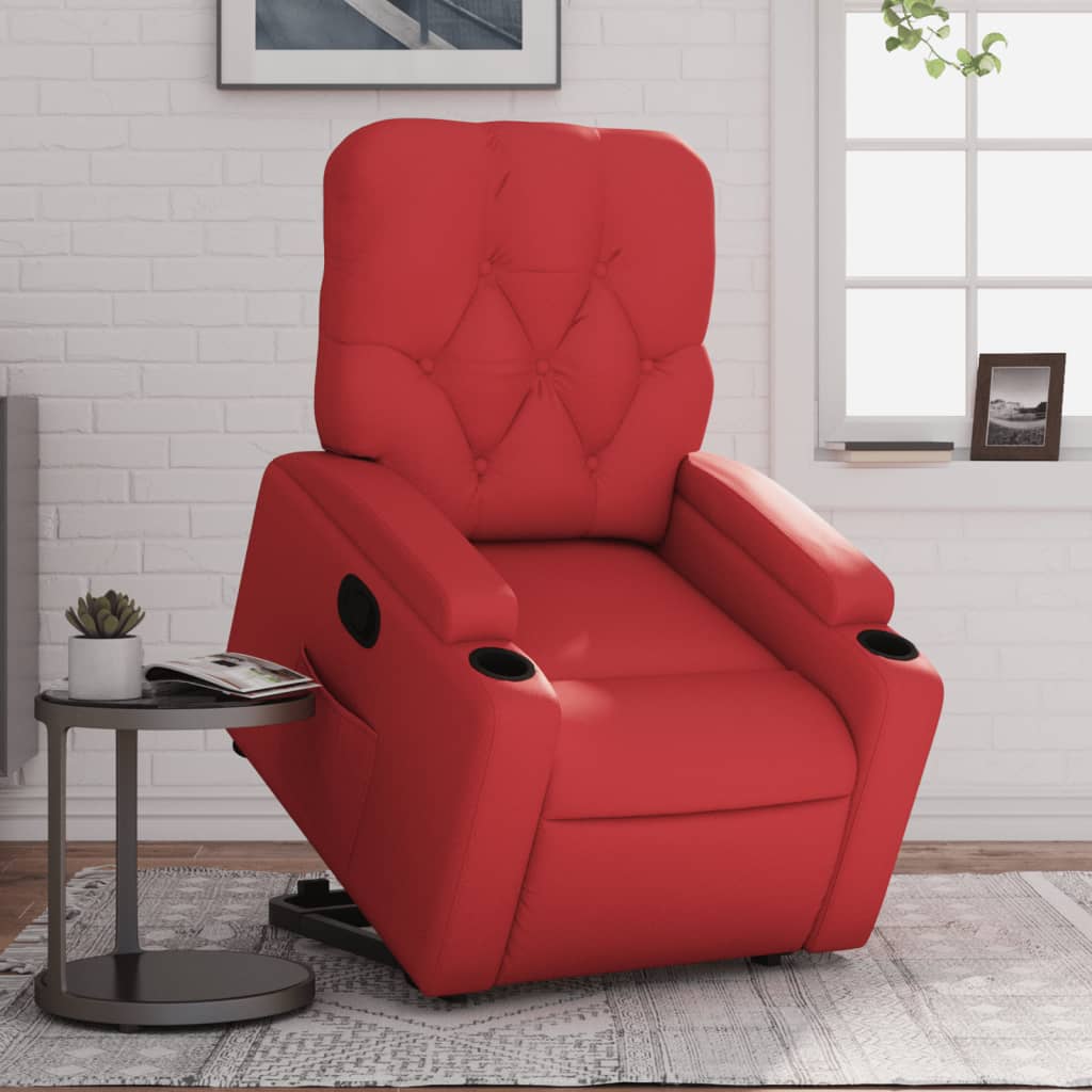 Fauteuil inclinable Rouge Similicuir