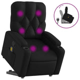 Fauteuil inclinable de massage Noir Similicuir