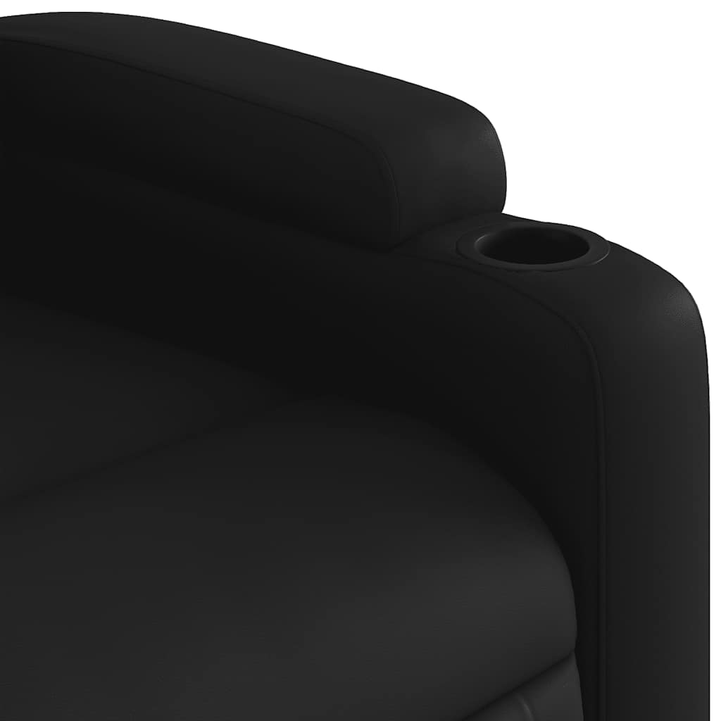 Fauteuil inclinable de massage Noir Similicuir