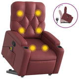 Fauteuil inclinable de massage Rouge bordeaux Similicuir