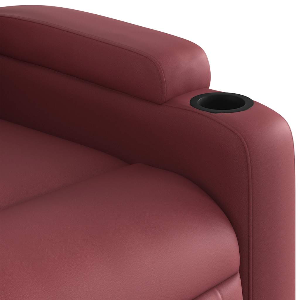 Fauteuil inclinable de massage Rouge bordeaux Similicuir