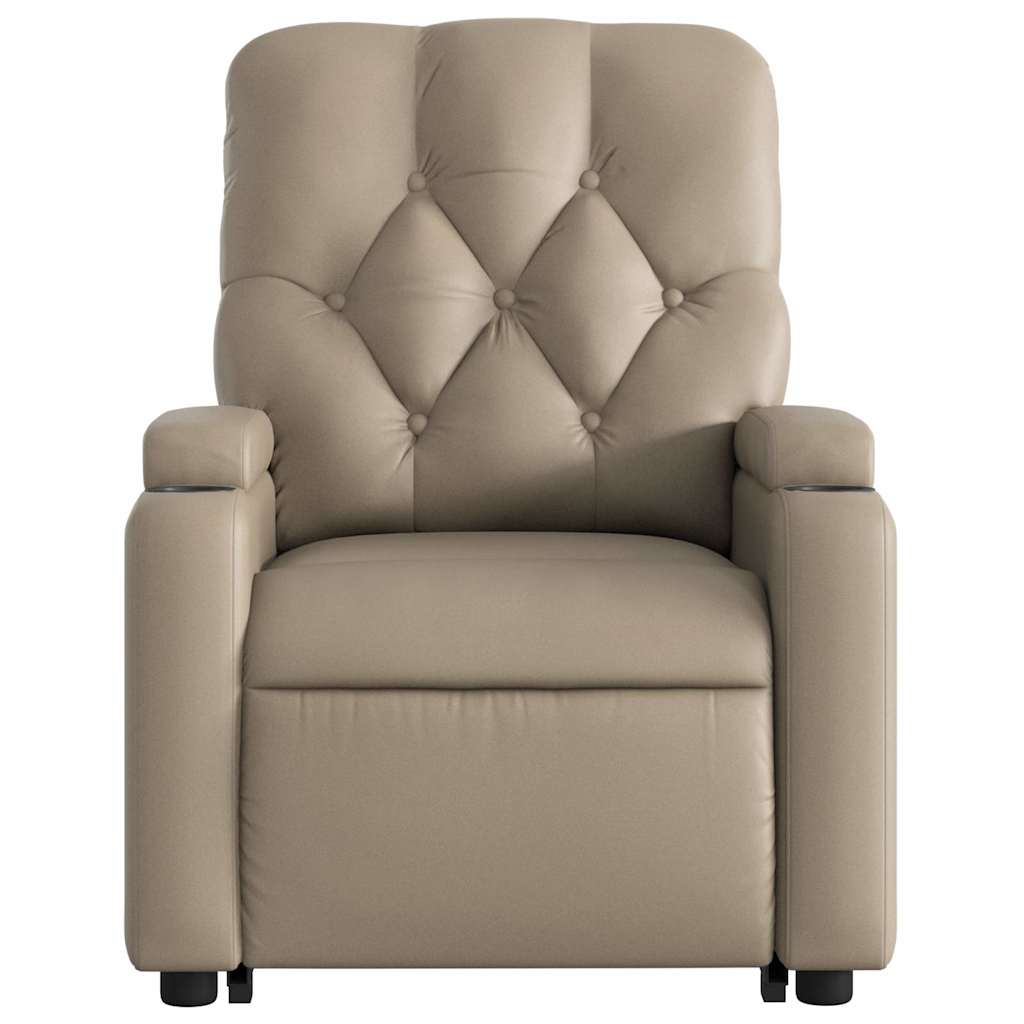 Fauteuil inclinable électrique cappuccino similicuir