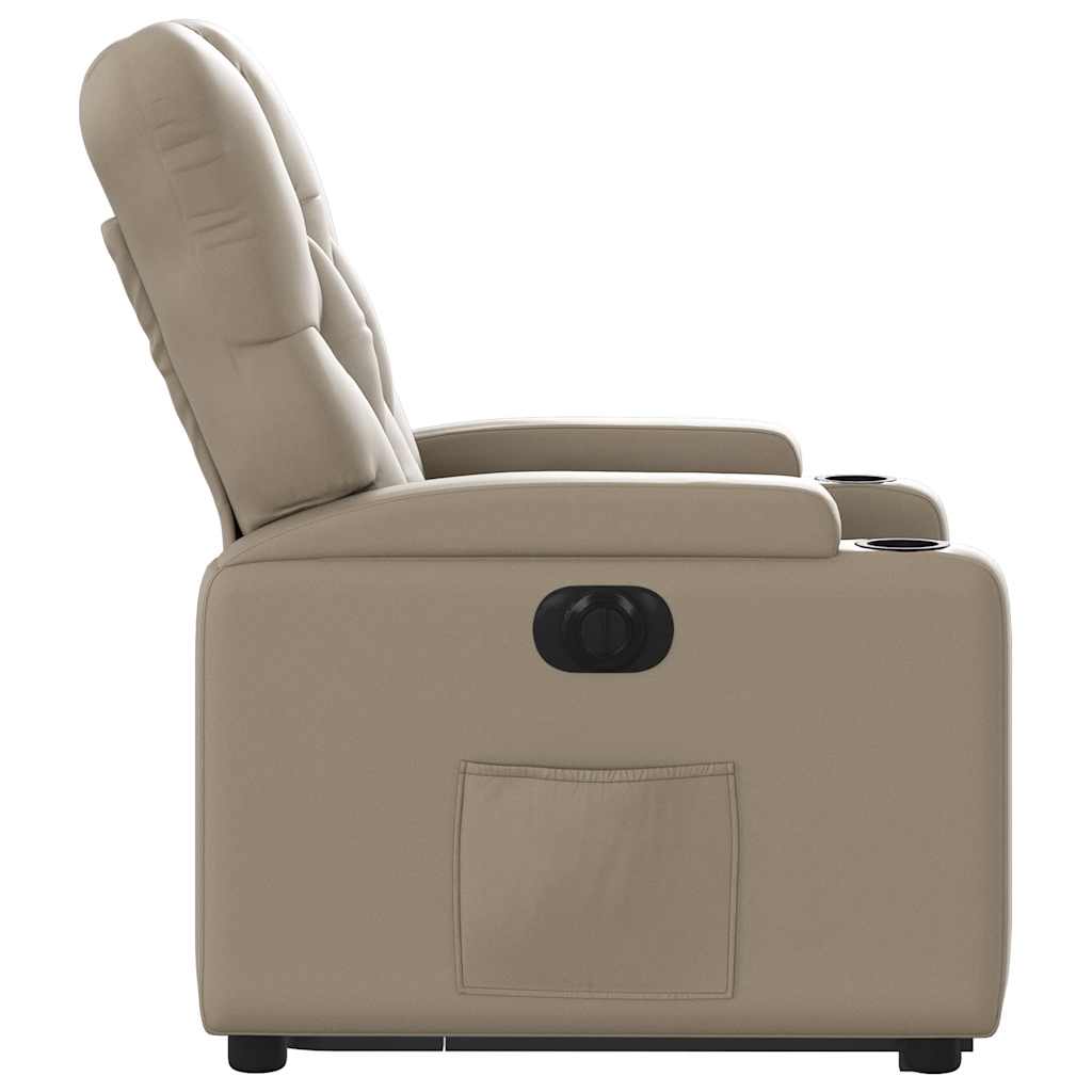 Fauteuil inclinable électrique cappuccino similicuir