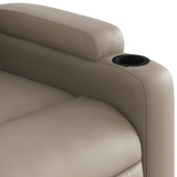 Fauteuil inclinable électrique cappuccino similicuir