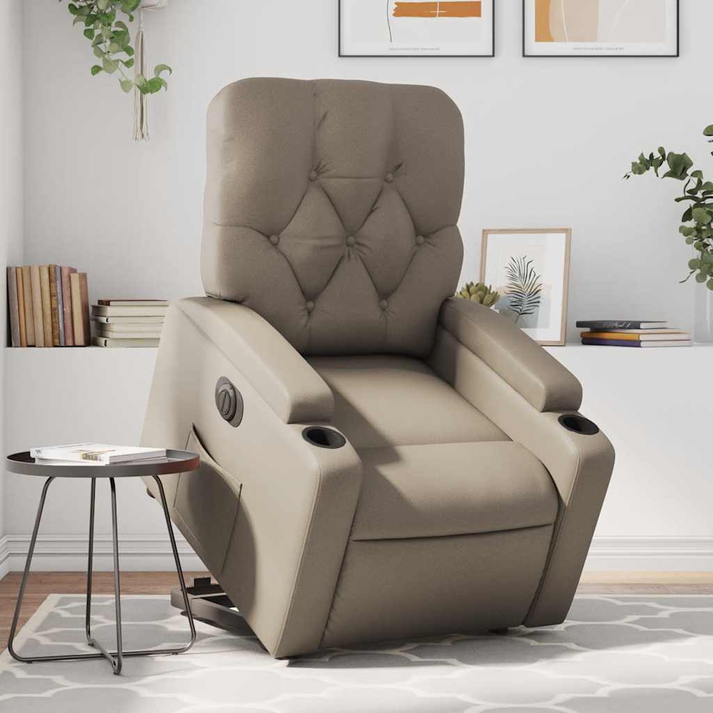 Fauteuil inclinable électrique cappuccino similicuir