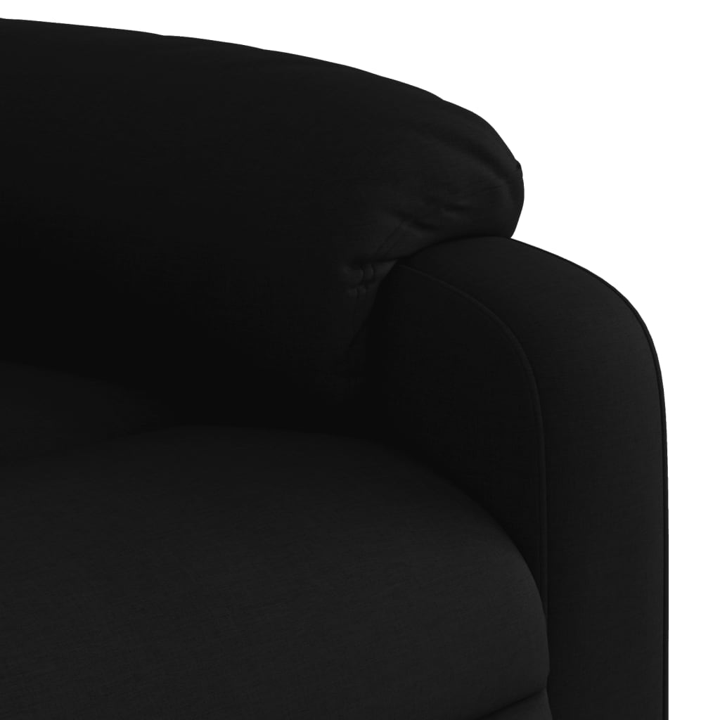 Fauteuil inclinable électrique Noir Tissu